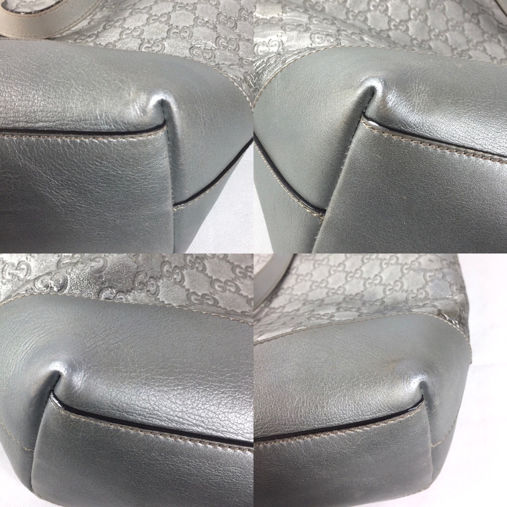 💎HUGE PLATINUM GUCCI LEATHER TOTE - Picture 9 of 16